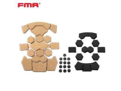FMA Yunlin set polštářků do helmy z paměťové pěny - Coyote