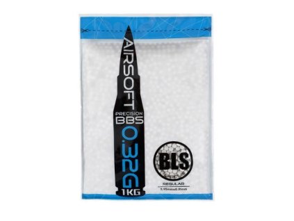 BLS airsoftové kuličky PRECISION 0,32g, 3120 BBs (sáček) - Bílá