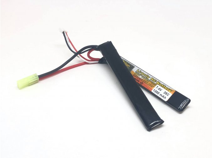 Li-Pol baterie X-Cell 7,4V 1300mAh, 25C - Nunchuck (dvojdílná)