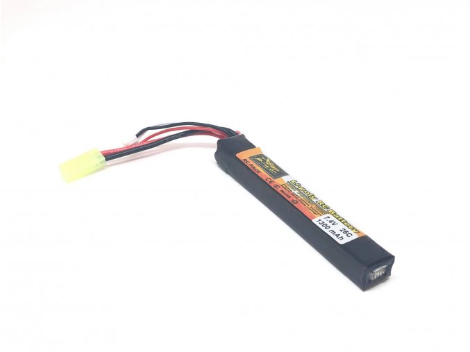 Li-Pol baterie X-Cell 7,4V 1300mAh, 25C - Stick (buffer)