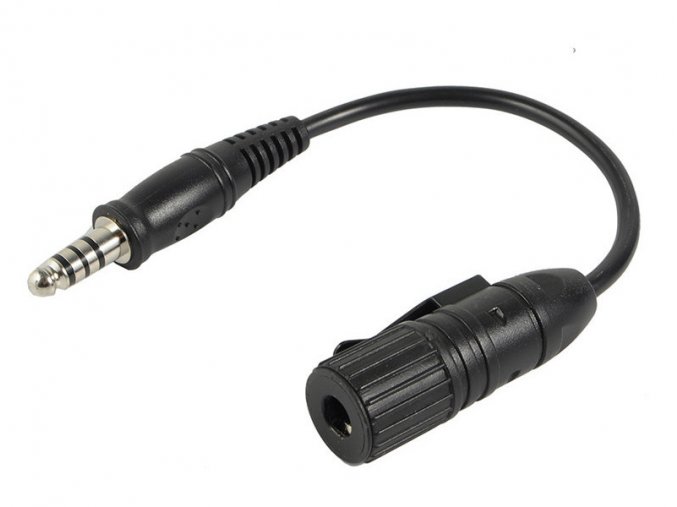 24cm prodlužovací kabel pro PTT nebo Headsety