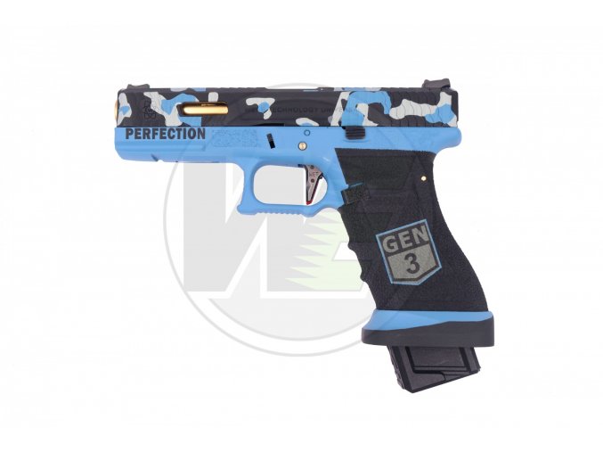 Glock R17 (G012) Gen3 - kovový závěr, blowback - Camouflage Blue