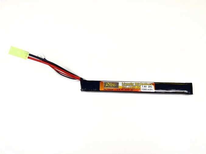 Li-Pol baterie X-Cell 7,4V 1300mAh, 20C - Stick (dlouhá)