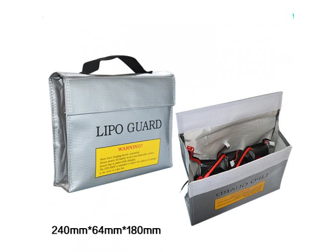 Ochranný vak/box 65x180x240mm z nehořlavého materiálu pro Li-pol