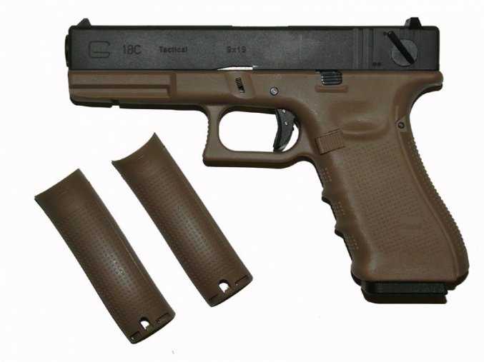 Glock R18C (G002B-T) Gen4 - kovový závěr - pískový, blowback