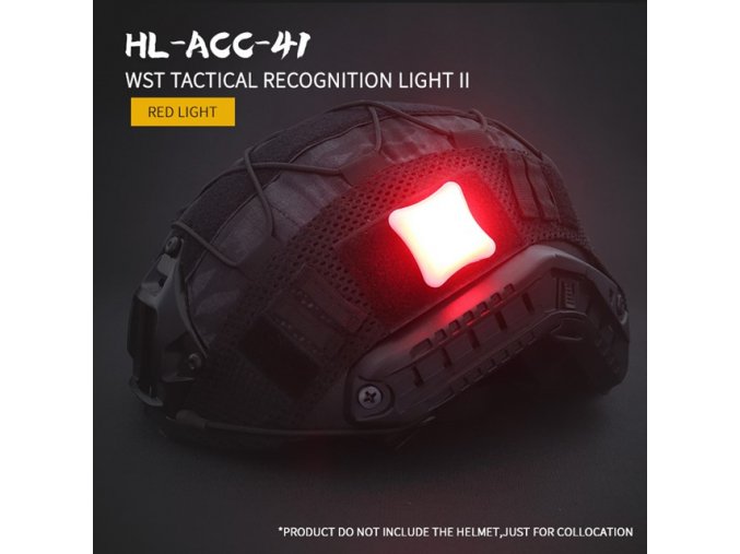 Světlo signální taktické poziční 4x4cm - červené