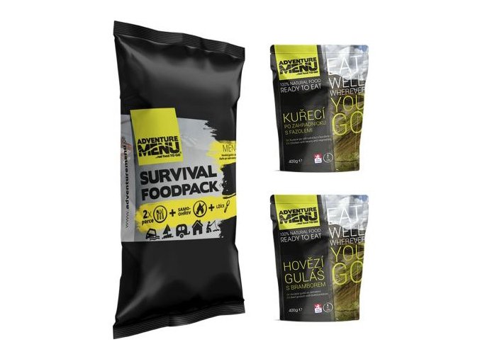 Survival foodpack I - Hovězí guláš plus Kuře po zahradnicku
