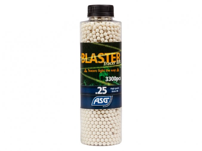 Kuličky ASG Blaster Tracer 0,25g, 3300 BBs - Zelené nasvětlovací