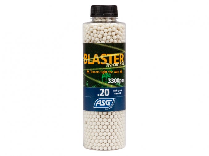 Kuličky ASG Blaster Tracer 0,20g, 3300 BBs - Zelené nasvětlovací