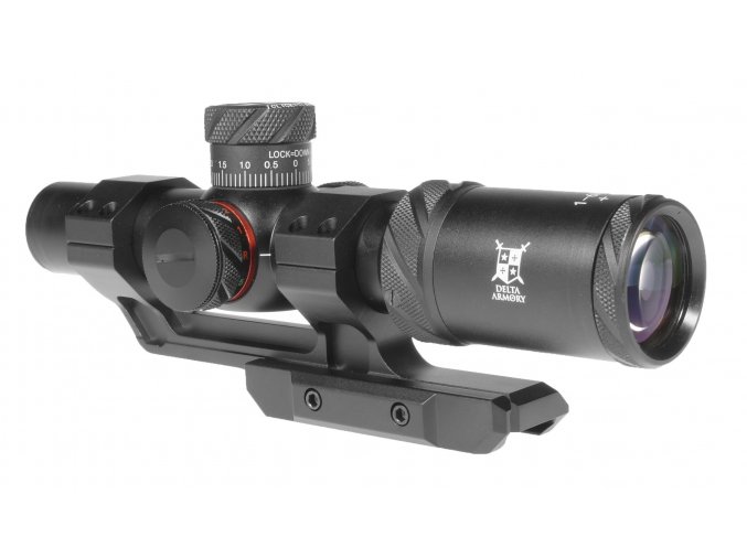 Puškohled LPVO 1-6X24IR s podsvícením a kryty - compact