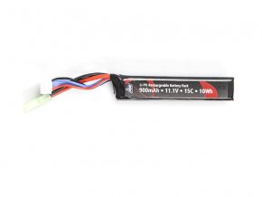 Li-Pol baterie ASG 11,1V 900mAh, 15C - Mini stick (jednodílná, krátká)