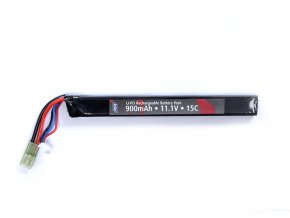 Li-Pol baterie ASG 11,1V 900mAh, 15C - Stick (jednodílná, dlouhá)