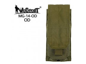 Sumka Single MOLLE na zásobník M4/M16 s chlopní - zelená