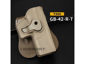 Opaskové pouzdro/ Holster pro modely Glock pro praváky - pískové