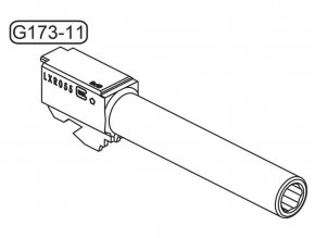 Vnější hlaveň ocelová pro GHK Glock 17 ( G173-11 )
