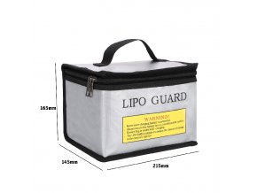 Ochranný vak/box 145x165x215mm z nehořlavého materiálu pro Li-pol