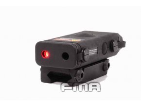 AN/PEQ10 plus LED svítilna plus červený laser - černý