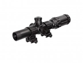 Optika 1-4 x 24 s mont.kroužky s podsvícením kříže