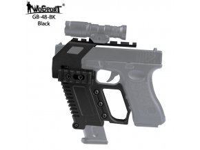 Taktický KIT GB-48 s RIS pro náhradní zásobník pro Glock 17/18/19 - černý