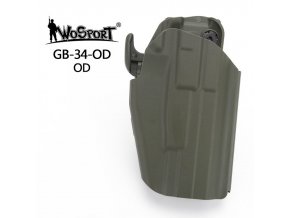 Univerzální opaskové pouzdro GB34 Sub-Compact (Glock 19, USP, CZ Duty) - Zelená