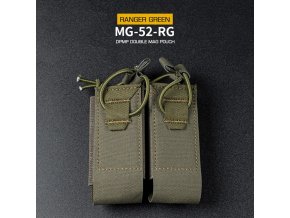 DPMP Double MOLLE sumka na dva 9mm pistolové zásobníky - Ranger Green