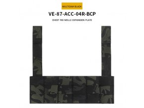 Chest Rig Molle Expansion panel - MC Black