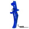 Hliníková CNC SPEED spoušť pro M4/M16 - TYPE D, modrá