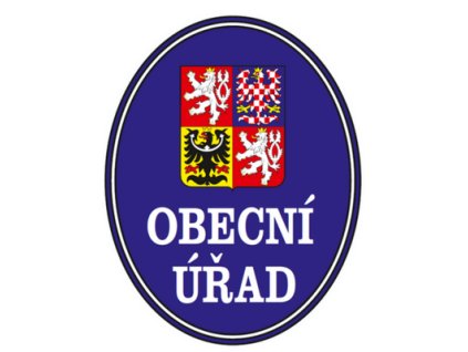 1961 smaltovana cedule obecni urad se statnim znakem modra bila
