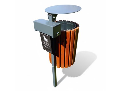 venkovni odpadkovy kos elegant dreveny na psi exkrementy