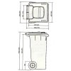 1688 1 plastova popelnice 240 l na papir modra