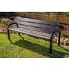 12164 4 kovova lavicka silvestr s plastovymi prkny