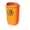 12299 plastovy venkovni odpadkovy kos dino oranzovy