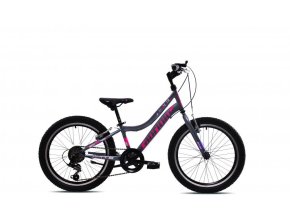 CAPRIOLO DETSKÝ BICYKEL - DIAVOLO 200 20"X11" SIVO-FIALOVA
