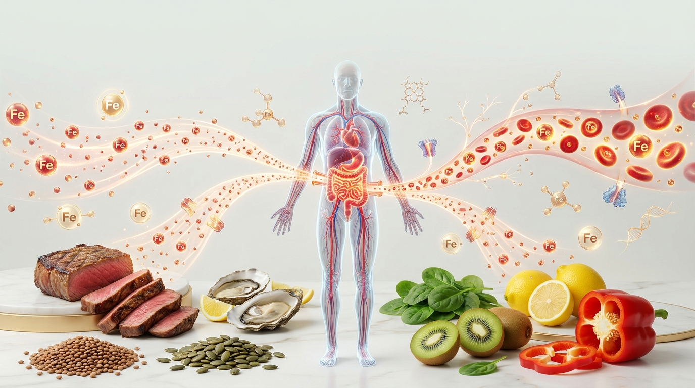 Jak získat maximum železa z jídla i doplňků stravy? 17 praktických biohacking tipů podle vědeckých studií, které většina lidí nezná