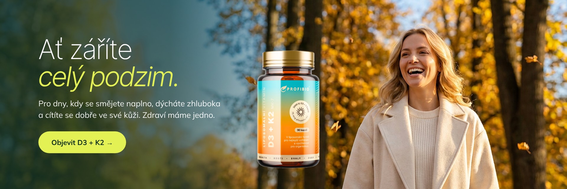 Ať záříte celý podzim – vitamín D3 + K2
