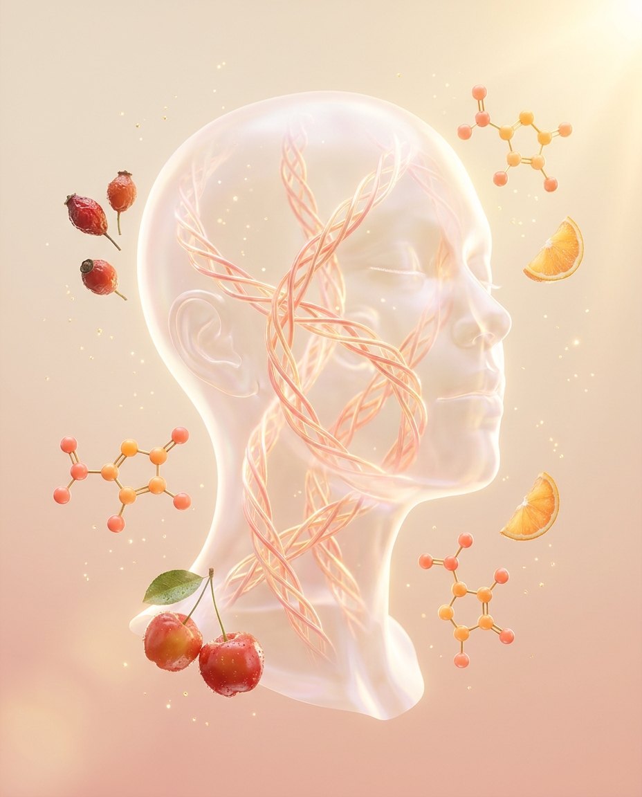 Vitamín C a kolagén – holografické znázornenie