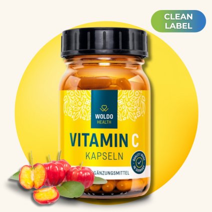 Přírodní vitamín C, 100% Acerola, 120 kapslí