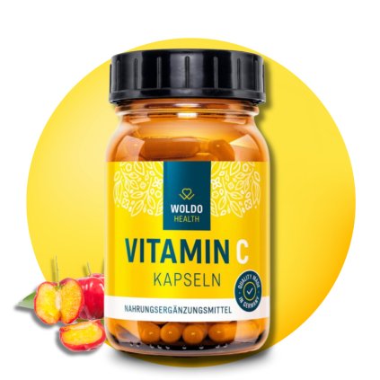 Přírodní vitamín C, 100% Acerola, 120 kapslí