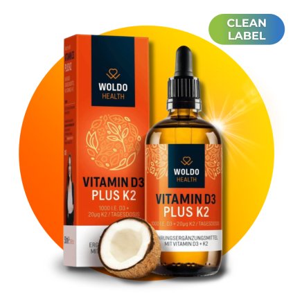 Vitamín D3 + K2 MK7 v MCT oleji, 50 ml (1800 kapek)
