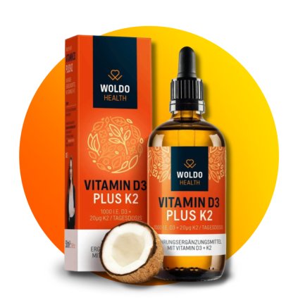 Vitamín D3 + K2 MK7 v MCT oleji, 50 ml (1800 kapek)