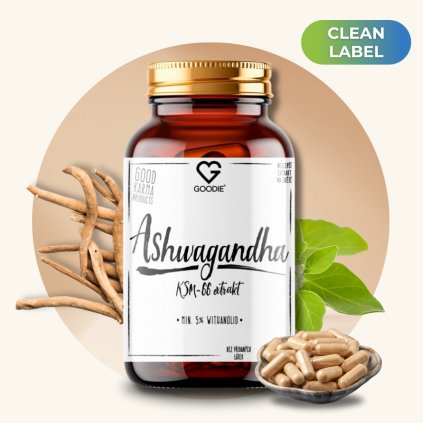Ashwagandha extrakt KSM 66 min.5% whitanolid, 60 kapslí