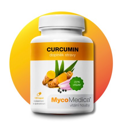 Curcumin v optimální koncentraci (kurkuma, piperin, quercetin), 120 rostlinných kapslí