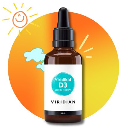 Viridikid Vitamin D Drops 400iu (vitamín D pro děti kapky), 30ml