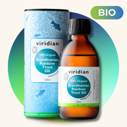 BIO Rybí olej ze pstruha duhového (omega 3), 200 ml