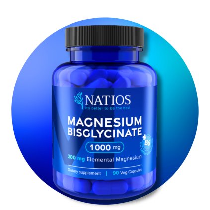 Magnesium Bisglycinate 1000 mg (hořčík + vitamín B6), 90 kapslí