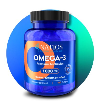 Omega 3 Premium Anchovies (Rybí olej), 1000 mg, 100 softgel kapslí