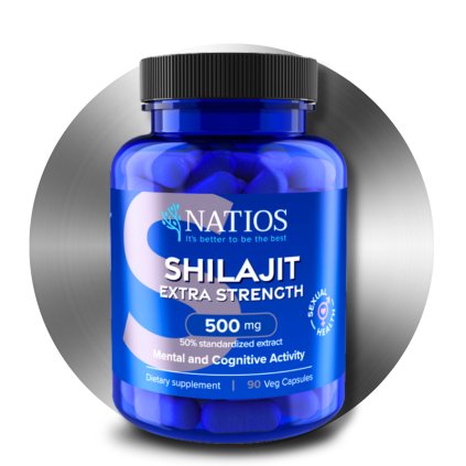 Shilajit Extract, 500 mg, Extra Strength, 90 veganských kapslí