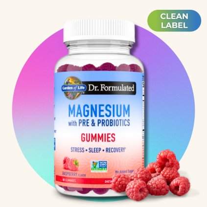 Dr. Formulated Magnesium s prebiotiky a probiotiky – Malina želé 60 ks
