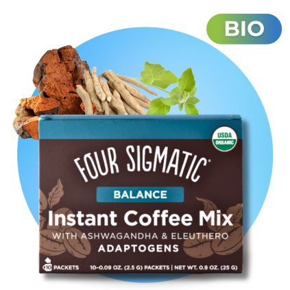 Ashwagandha & Chaga Adaptogen Coffee Mix BIO (prášek), 10 sáčků