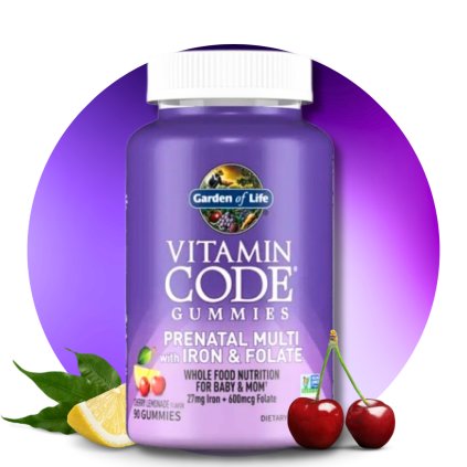 Vitamin Code Multivitamín pro těhotné ženy se železem a kyselinou listovou, 90 gumídků